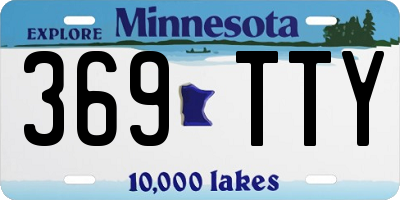 MN license plate 369TTY