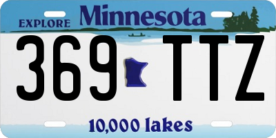 MN license plate 369TTZ