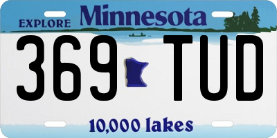 MN license plate 369TUD