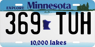 MN license plate 369TUH