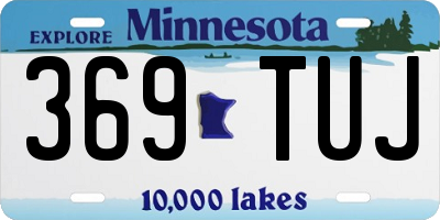 MN license plate 369TUJ