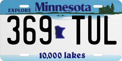 MN license plate 369TUL