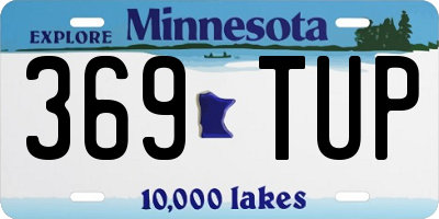 MN license plate 369TUP