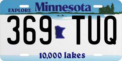 MN license plate 369TUQ