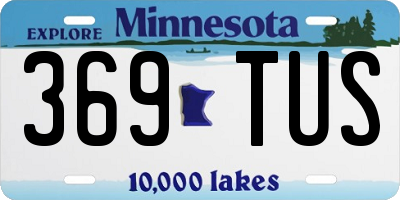 MN license plate 369TUS
