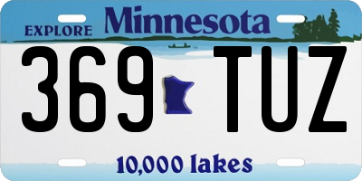 MN license plate 369TUZ