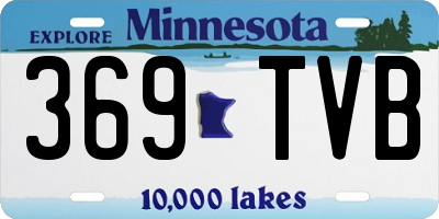 MN license plate 369TVB