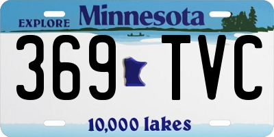 MN license plate 369TVC