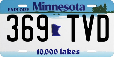 MN license plate 369TVD