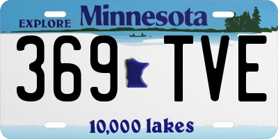 MN license plate 369TVE