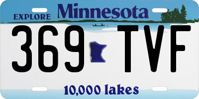 MN license plate 369TVF