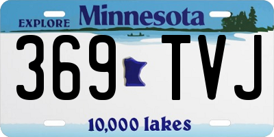 MN license plate 369TVJ