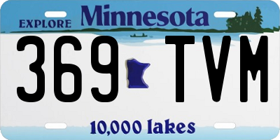 MN license plate 369TVM