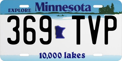 MN license plate 369TVP