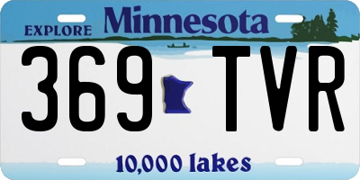 MN license plate 369TVR