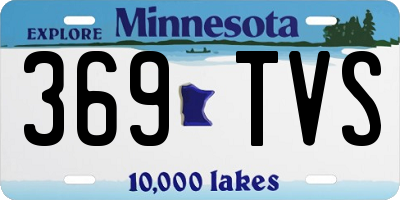MN license plate 369TVS