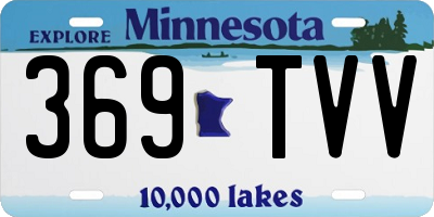 MN license plate 369TVV