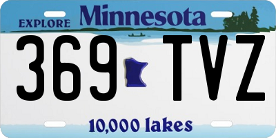 MN license plate 369TVZ