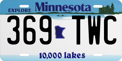 MN license plate 369TWC