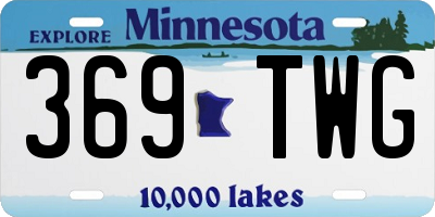 MN license plate 369TWG