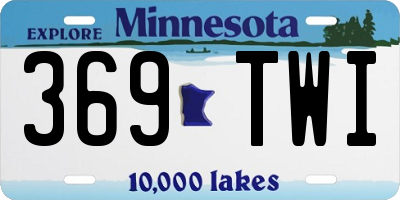 MN license plate 369TWI