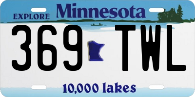 MN license plate 369TWL