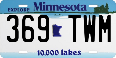 MN license plate 369TWM