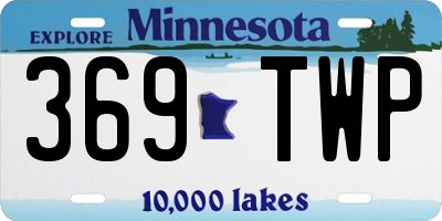 MN license plate 369TWP