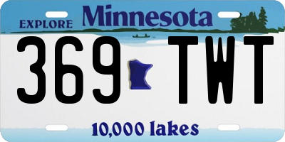 MN license plate 369TWT