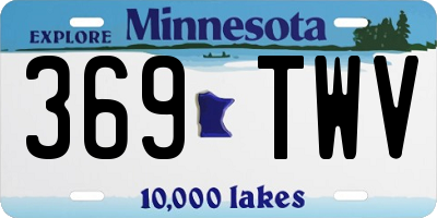 MN license plate 369TWV