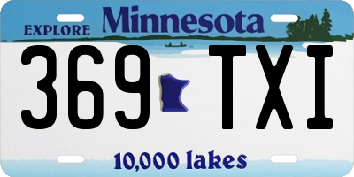 MN license plate 369TXI