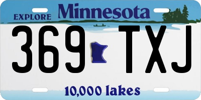 MN license plate 369TXJ