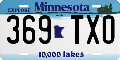 MN license plate 369TXO