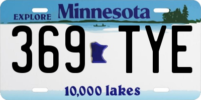 MN license plate 369TYE