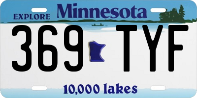 MN license plate 369TYF