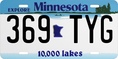 MN license plate 369TYG