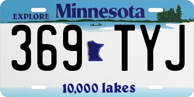 MN license plate 369TYJ