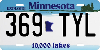 MN license plate 369TYL