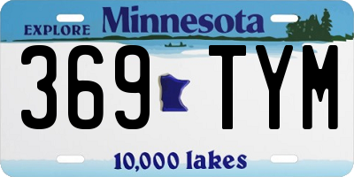MN license plate 369TYM