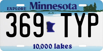 MN license plate 369TYP