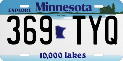 MN license plate 369TYQ