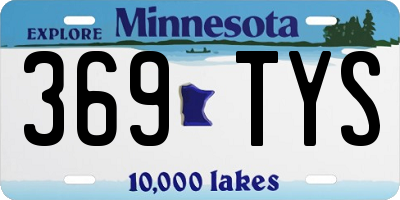 MN license plate 369TYS