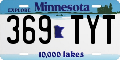 MN license plate 369TYT