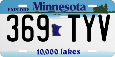 MN license plate 369TYV