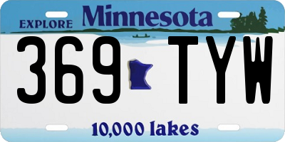 MN license plate 369TYW
