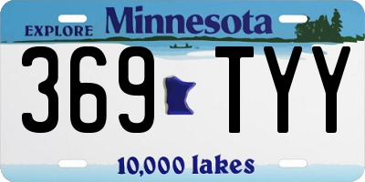 MN license plate 369TYY