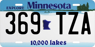 MN license plate 369TZA