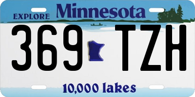 MN license plate 369TZH