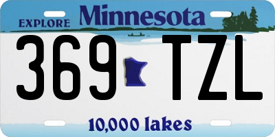 MN license plate 369TZL