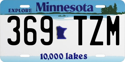 MN license plate 369TZM